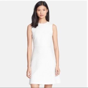 Theory White Textured Dress - Size 10
